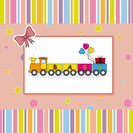 Children postcard of a trainのイラスト素材