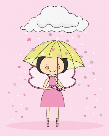  Fairy with an umbrellaのイラスト素材