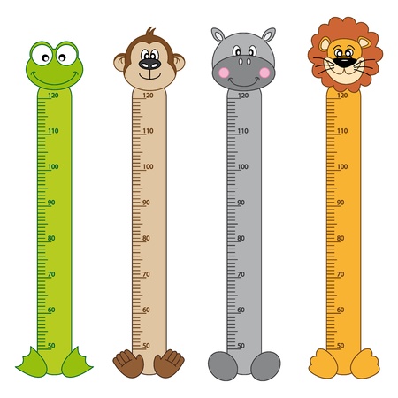 Bumper children meter wall  Animals Stickersのイラスト素材