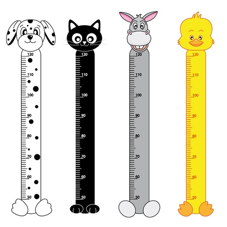 Bumper children meter wall  Animals Stickersのイラスト素材