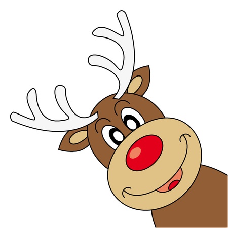 Reindeer wishing Merry Christmasのイラスト素材