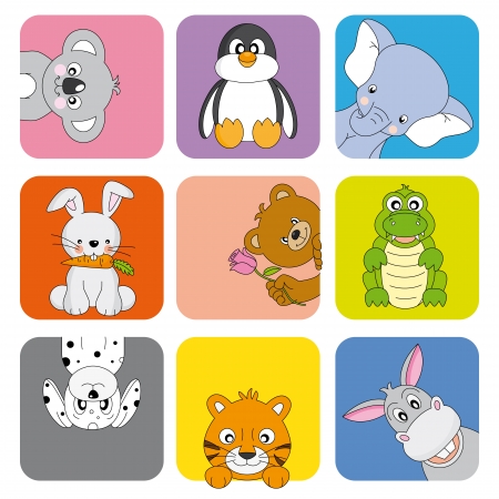 Cartoon animals and petsのイラスト素材