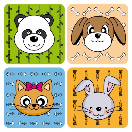 Funny Animal Cardのイラスト素材