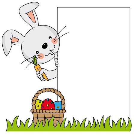 Easter bunny. poster. のイラスト素材