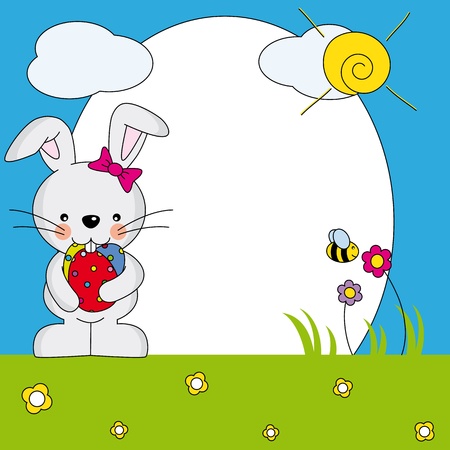 Easter Bunny Spring Frameworkのイラスト素材