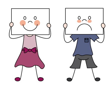 Children showing their emotionsのイラスト素材