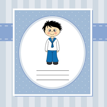First Communion Invitation Card  boyのイラスト素材