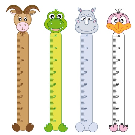 Bumper children meter wall  Wildlife Stickers のイラスト素材
