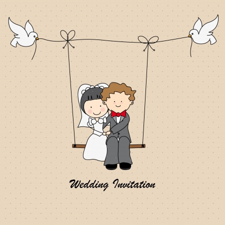 wedding invitationのイラスト素材