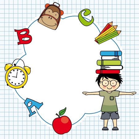 Education and school icon set  Space for text or photoのイラスト素材