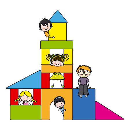 Children playing のイラスト素材