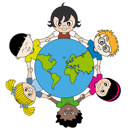 children around the world united のイラスト素材