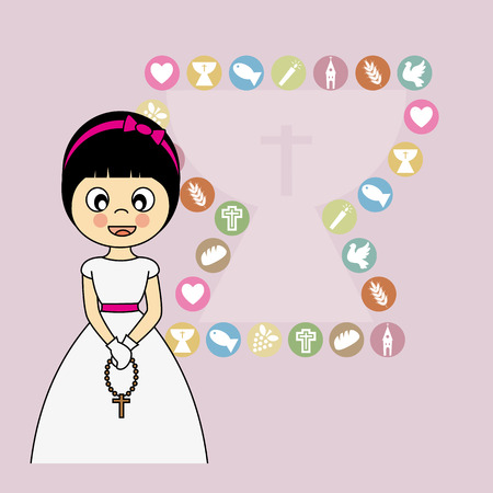 Girl with chaliceのイラスト素材