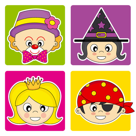 costume party card のイラスト素材