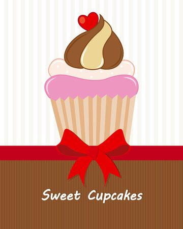 cupcake cardのイラスト素材