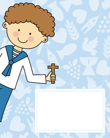 Boy first Communion のイラスト素材
