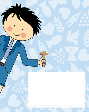 Boy first Communion のイラスト素材