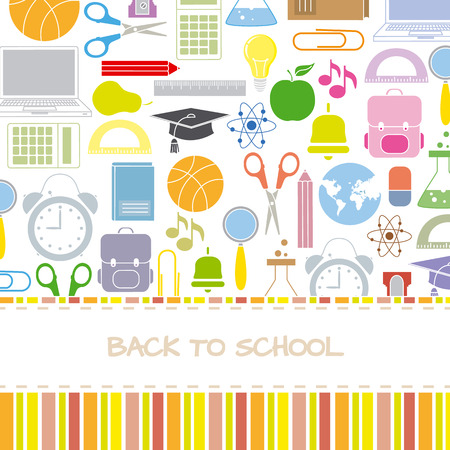 Background school iconsのイラスト素材