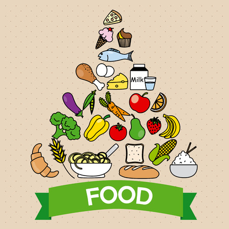 Food pyramidのイラスト素材