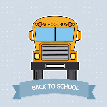 Card Back to school  School busのイラスト素材