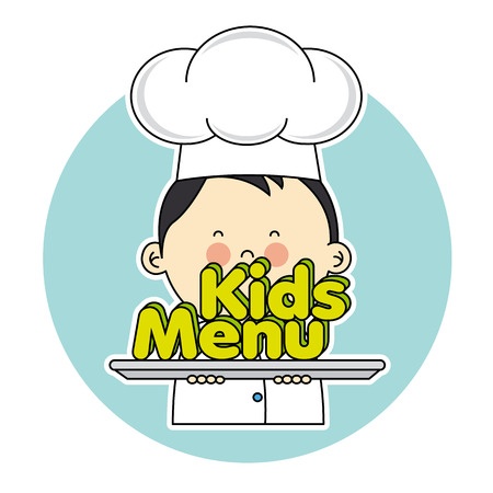 chef children. kids menuのイラスト素材