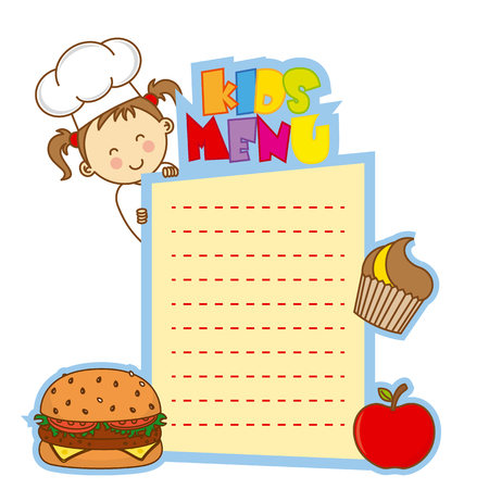 kids menu. space for textのイラスト素材