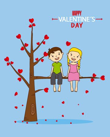 Puppy Love. San valentine cardのイラスト素材