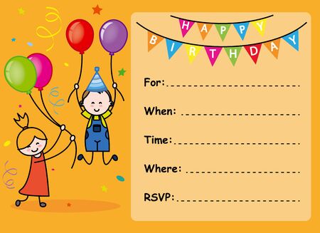 birthday card. Space for textのイラスト素材