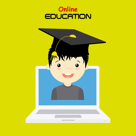 online educationのイラスト素材