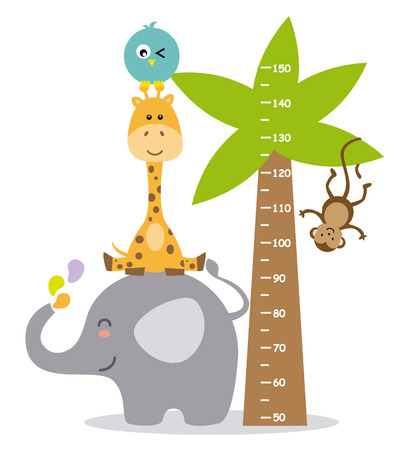 Animal wall meterのイラスト素材