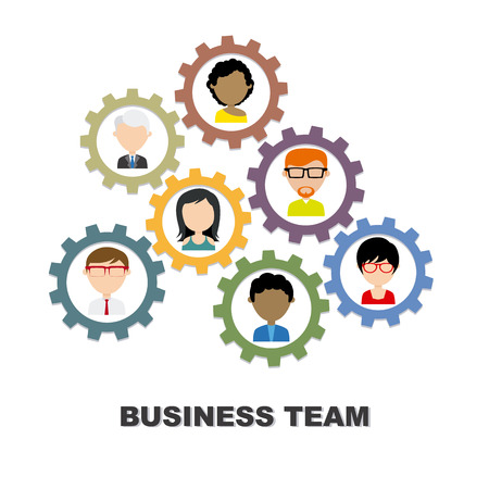 Business concept of teamwork. set avatarsのイラスト素材