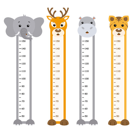 Bumper children meter wall. Animalsのイラスト素材