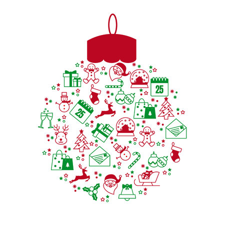 christmas iconsのイラスト素材