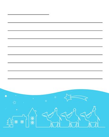 Letter to the three wise menのイラスト素材