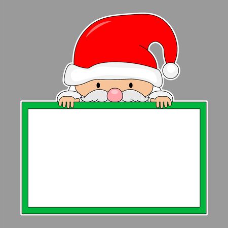 Santa Claus with blank frame.isolated vectorのイラスト素材
