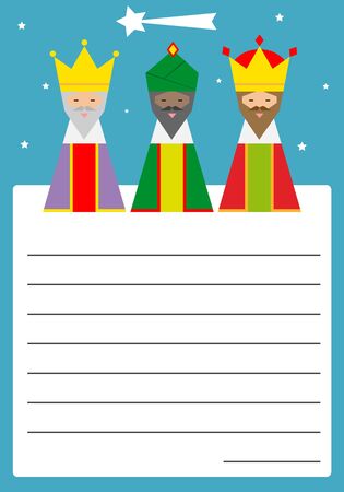 Letter to the three wise men. Space for textのイラスト素材