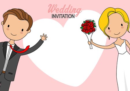 Wedding card. isolated vectorのイラスト素材