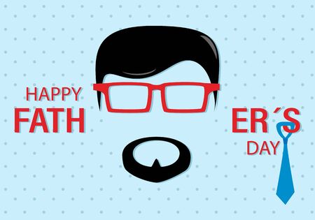 Happy fathers day. Hipster dadのイラスト素材