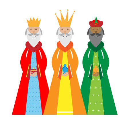 Card of the three wise men. Isolated vectorのイラスト素材