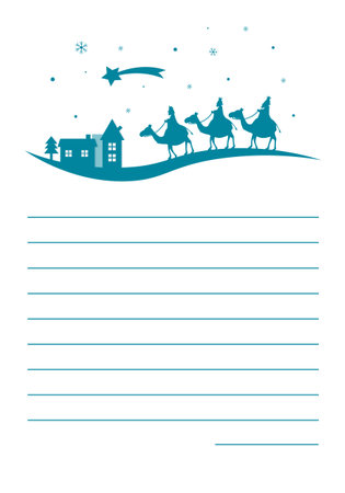 Letter to the three wise men. Space for textのイラスト素材