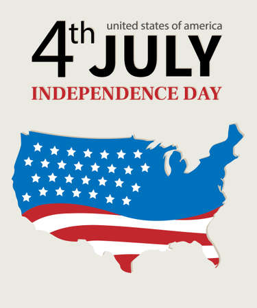 Use independence day banner. USA map with American flagのイラスト素材