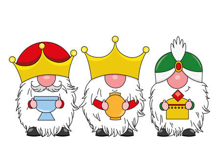 The three kings of orient. Isolated vectorのイラスト素材