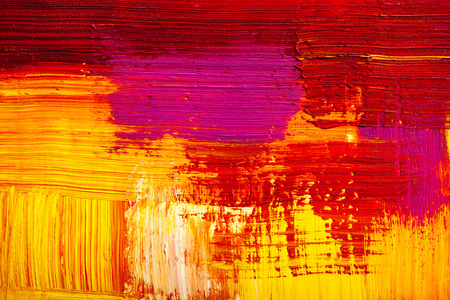 Abstract painting color texture. Bright artistic background in red and yellowの写真素材