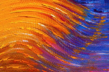 Abstract art background. Modern art . Multicolored  bright texture.  Oil painting .の写真素材