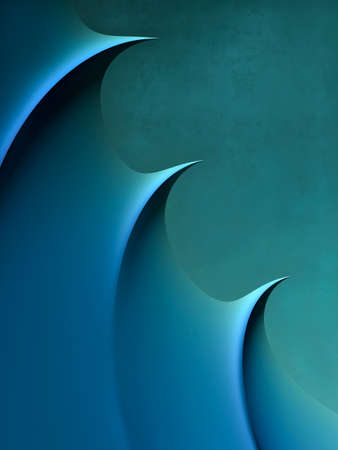 background wave three line, Beautiful format poster with Smooth blue Waves abstract backgroundの写真素材