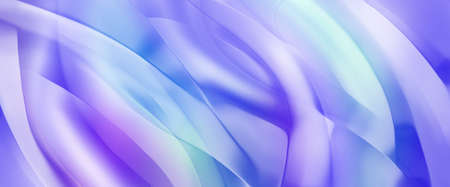 Blue abstract twisted wavy shape in motion. Geometric digital art.の写真素材
