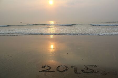 Sunset at coast of Indiaの写真素材