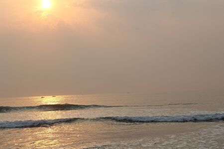 Sunset at the beachの写真素材