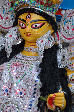 Durga puja festival at Kolkata, Indiaの写真素材