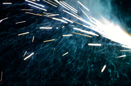 Fireworks crack in a nightの写真素材